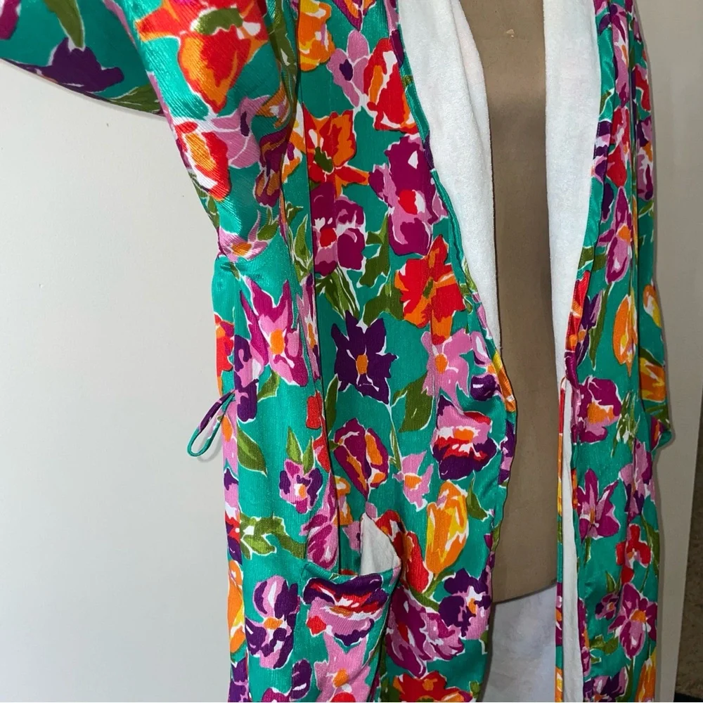 Victoria's‎ Secret Terry with Multicolor Trim ROBE OSFM Gold Label